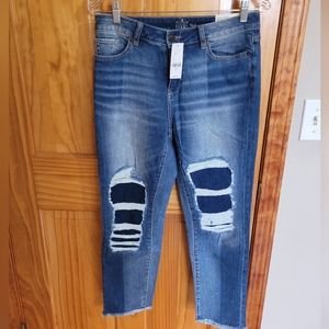 New York and Company Cropped Boyfriend Jeans